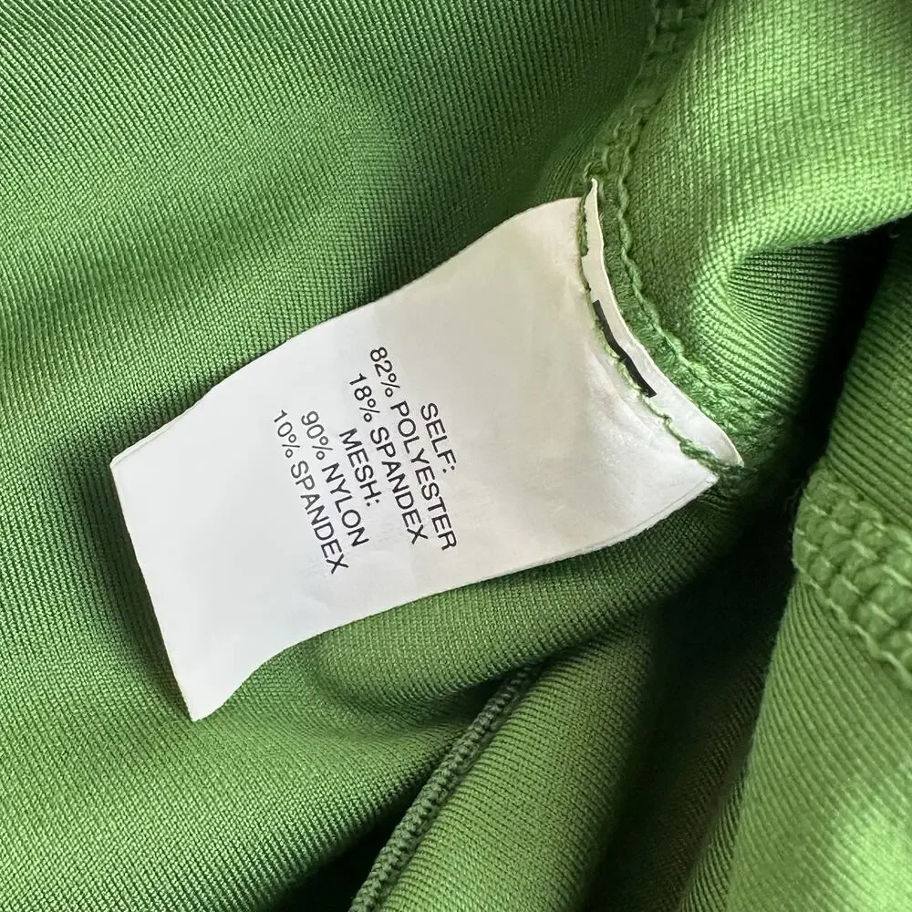 pac 1980 green one piece Sleeveless Workout Activewear Romper shorts Size M